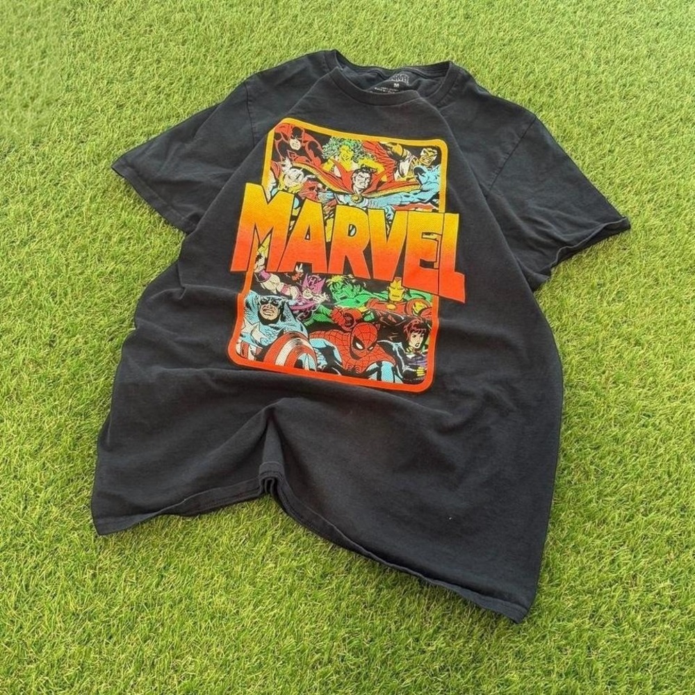 Marvel black cotton t-shirt medium